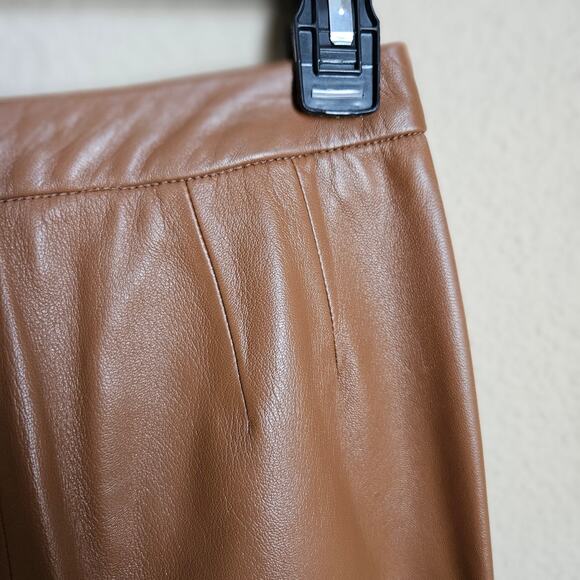 Vintage Leather Pant Carlisle Women Size 4 Tan Brown Boho Lined High Waist Small - Picture 6 of 9